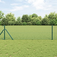 vidaXL Svetsat Trådstängsel med 13 Poster Grön 0.5x100 m Stål