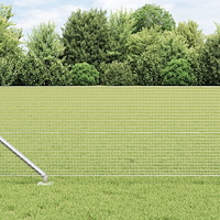 vidaXL Staketstolpe Set Set om 2 Galvaniserat stål 10 x 0.5 m Hållbart