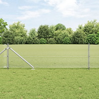 vidaXL svetsat trådgaller med 13 ankarskruvar 0,6x100 m galvaniserat stål