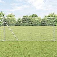 vidaXL Hexagonstängsel 1x10 m Galvaniserat stål