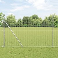 vidaXL Hexagonstängsel 1,6x25 m Galvaniserat stål