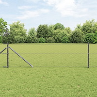 vidaXL Hexagon Staket Grå 0.6x10 m Stål