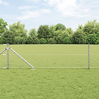vidaXL Sexkantigt Staket 0.6x10 m Galvaniserat Stål