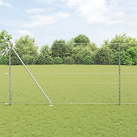 vidaXL Hexagon Stängsel 1.5x10 m Galvaniserad Stål