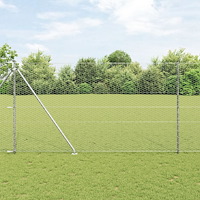 vidaXL Hexagonstängsel 1.6x10 m Galvaniserat stål