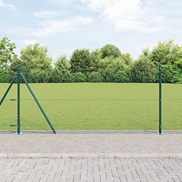 vidaXL Hexagon Staket Grön 0.8x10 m Stål