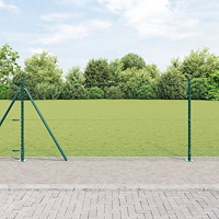 vidaXL Hexagonstängsel Grön 0.8x25 m Stål