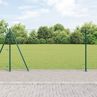 vidaXL hexagonstaket grönt 1,2x100 m stål