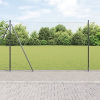 vidaXL Hexagonstängsel Grå 1.4x10 m Stål