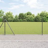 vidaXL Hexagon Stängsel Grå 0.8x25 m Stål