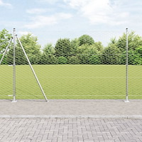 vidaXL Hexagonstängsel 1.5x10 m Galvaniserat Stål