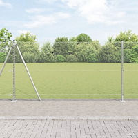 vidaXL Stängselstolpe Silver 50 x 1,2 m (13 mm nät) Stål