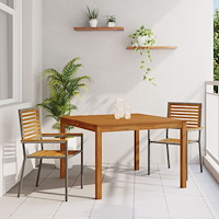 vidaXL Trädgårdsmöbelset 3 pcs Grå Poly rattan