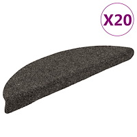 vidaXL Trappmattor självhäftande 20 st antracit 56x17x3 cm