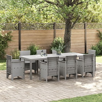 vidaXL Trädgårdsbord Ljusgrå 250x100x73 cm Poly Rattan, vidaXL Trädgårdsbord Ljusgrå 100x100x73 cm Poly Rattan, vidaXL Trädgård...