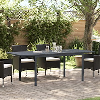 vidaXL utbyggbara bord 2 st Antracit 210x90x73 cm Stål, vidaXL utbyggbart trädgårdsbord Antracit (140-210)x90x73 cm Stål
