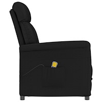 vidaXL Massagefåtölj Svart Mikrofiberöverdrag