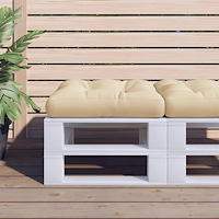 vidaXL Palldyna beige 60x61,5x10 cm tyg