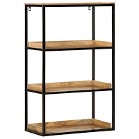 vidaXL Bokhylla 70x35x110 cm Massivt Trä Grovt Mangoträ