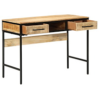 vidaXL Skrivbord 100x50x75 cm Massivt Trä Grovt Mango