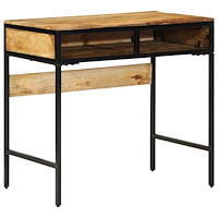 vidaXL Skrivbord 80x50x75 cm Massivt Trä Rå Mango