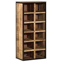 vidaXL Skoskåp 50x30x110 cm Massivt Grovt Trä Mangoträ