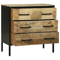 vidaXL Sideboard 70x35x70 cm Massivt Grovt Trä Mango
