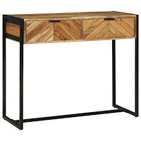 vidaXL Konsolbord 90x35x75 cm Massivt trä Akacia
