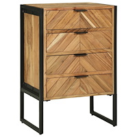 vidaXL Highboard 50x35x75 cm Massivt trä Akacia