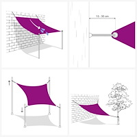 vidaXL Solsegel 160 g/m² triangulär ljusgrå 3x3x4,2 m HDPE