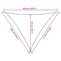 vidaXL Solsegel 160 g/m² triangulär ljusgrå 3x3x4,2 m HDPE