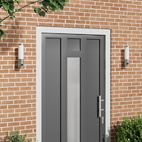 vidaXL Utomhus Vägglampor med Sensor 2 stycken Silver Rostfritt Stål IP44