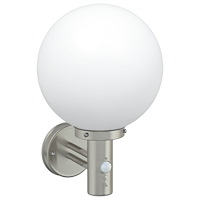 vidaXL Utomhusvägglampor med Sensor 2 st Silver Rostfritt Stål IP44