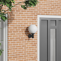 vidaXL Utomhusvägglampa Svart Rostfritt Stål IP44