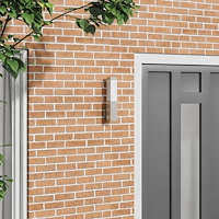 vidaXL Utomhusvägglampa Silver Rostfritt Stål IP44