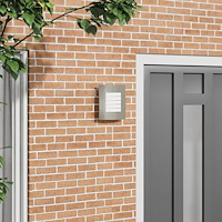 vidaXL Utomhusvägglampa 2 st Silver Rostfritt Stål IP44
