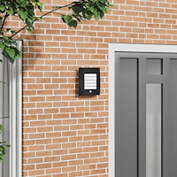 vidaXL Utevägglampa med Sensor 2 st Svart Rostfritt Stål IP44
