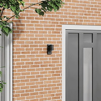 vidaXL Utomhusvägglampa med sensor Svart Rostfritt Stål IP44