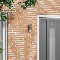 vidaXL Utomhusvägglampa Silver Rostfritt Stål IP44