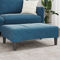 vidaXL Fotpall Blå 77x55x31 cm sammet
