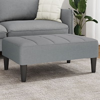 vidaXL Fotpall Ljusgrå 77x55x31 cm tyg