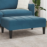 vidaXL Fotpall Blå 77x55x31 cm sammet