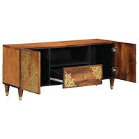 vidaXL TV-bänk 105x33x46 cm Massivt Mango