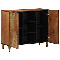 vidaXL Sideboard 90x33x75 cm Massivt Mangoträ