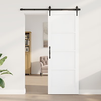 vidaXL Inredningsdörr "ORKDAL" Vit 78x211x4 cm Massiv Trädörr Furu