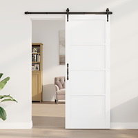 vidaXL Inomhus Dörr "ORKDAL" Vit 83x211x4 cm Massiv Trä Tall