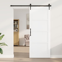 vidaXL Inredningsdörr 'ORKDAL'Vit 86x211x4 cm Massiv Trädörr i Furu