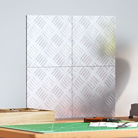 vidaXL Aluminium Checker-plattor 4 st Halkfri 20x20 cm