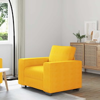 vidaXL Soffstol ljusgul 60 cm manchestertyg