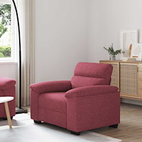 vidaXL Soffstol vinröd 60 cm tyg